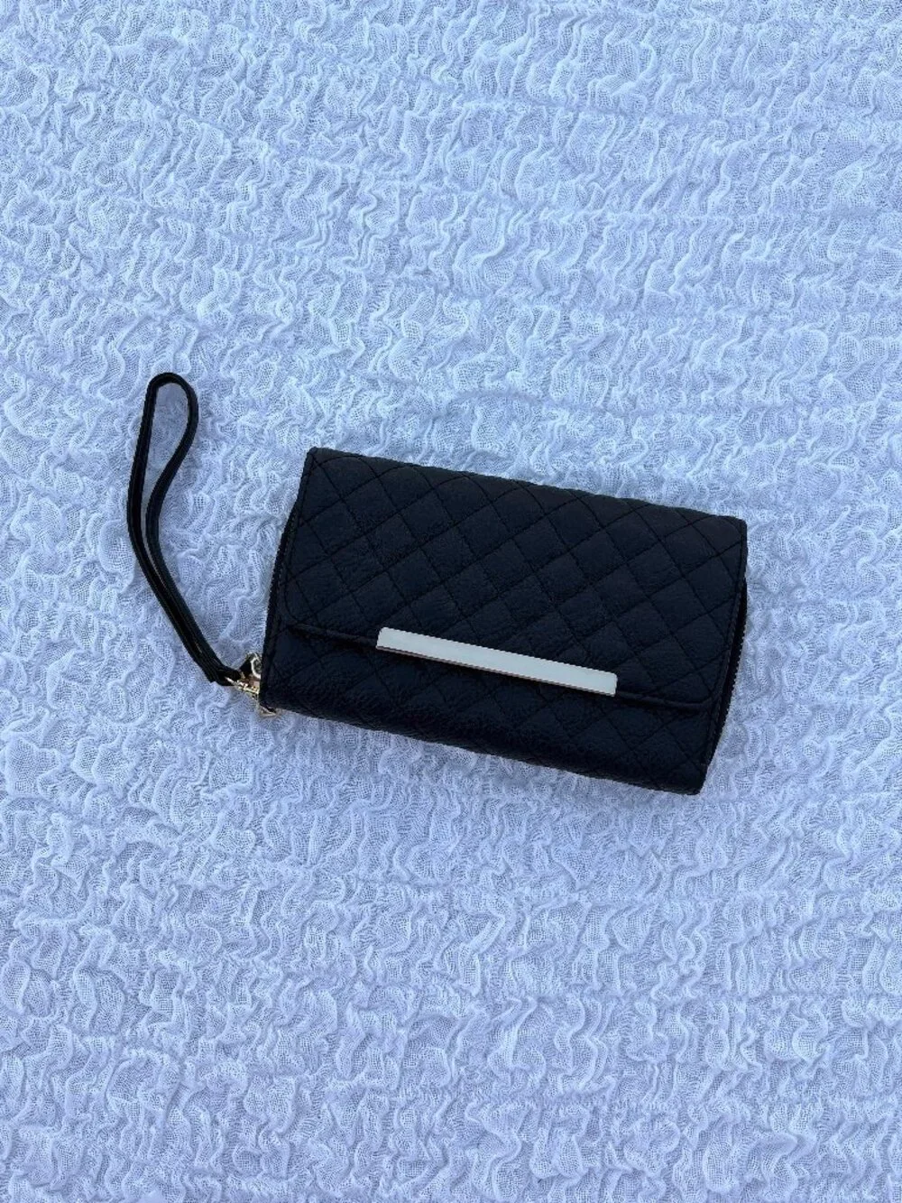 Black Faux Leather Clutch